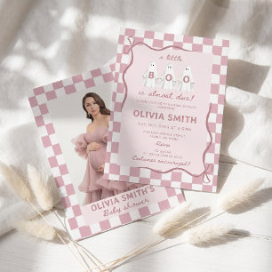 Invitation à la baby shower fantôme Little Boo Gir