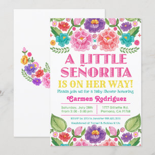 Invitation à la Baby Shower Fiesta Florale