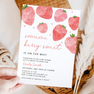 Invitation à la Baby Shower Fruité pour une Fille