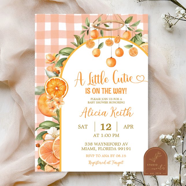 Invitation à la baby shower Fruits de Citron d'Été (Créateur téléchargé)