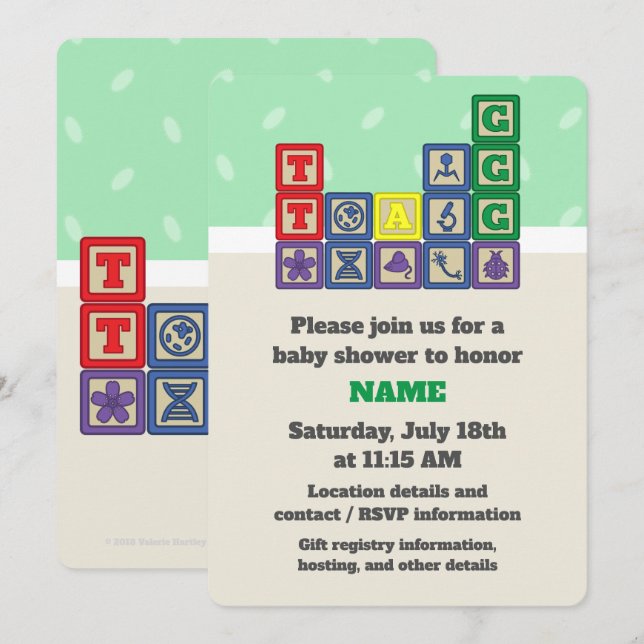 Invitation à la Baby Shower Future Biologist's Blo (Devant / Derrière)