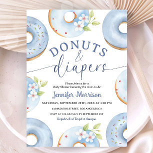 Invitation à la Baby Shower Garçon "Donuts et Couc
