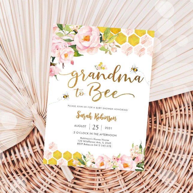 Invitation à la Baby Shower « Grand-mère à Bébé » (Créateur téléchargé)