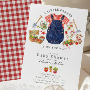 Invitation à la baby shower Little Farmer