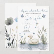 Invitation à la baby shower Little Goose