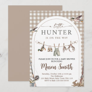 Invitation à la Baby Shower Little Hunter Boy