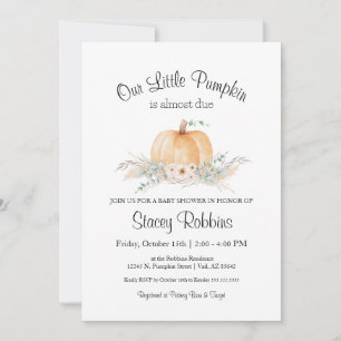 Invitation à la Baby Shower Little Pumpkin