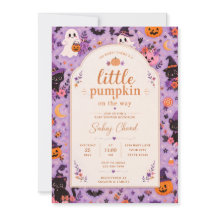 Invitation à la baby shower Little Pumpkin