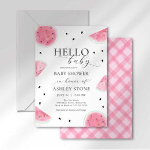 Invitation à la Baby Shower Little Sweetie Pastèqu
