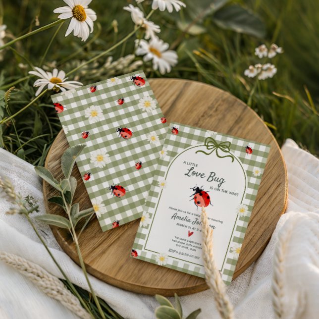 Invitation à la baby shower Love Bug (Créateur téléchargé)