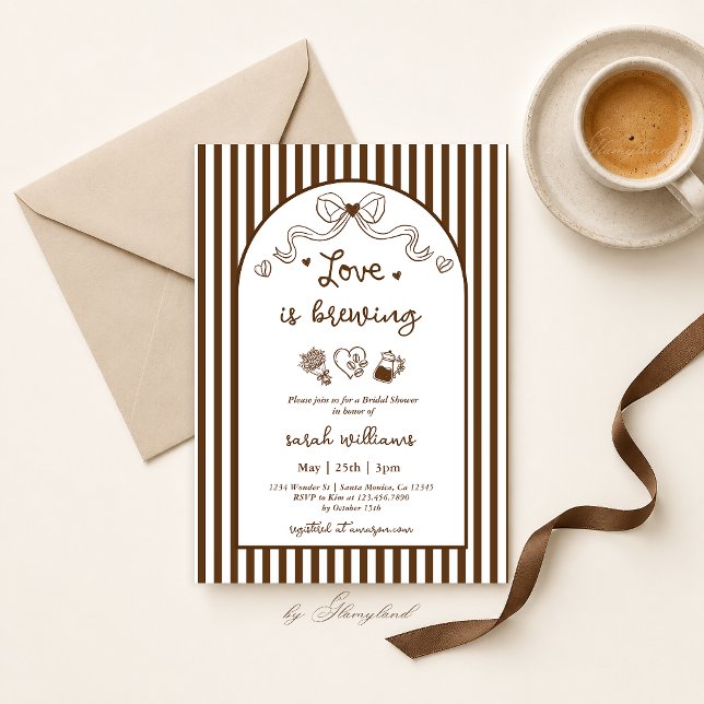 Invitation à la Baby Shower Love is Brewing (Créateur téléchargé)