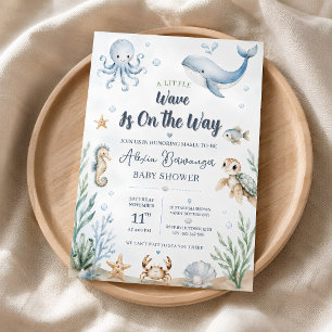 Invitation à la Baby Shower Océan Garçon sous la