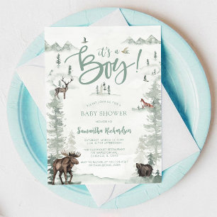 Invitation à la baby shower Oh Boy