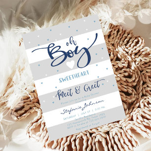 Invitation à la baby shower Oh Boy