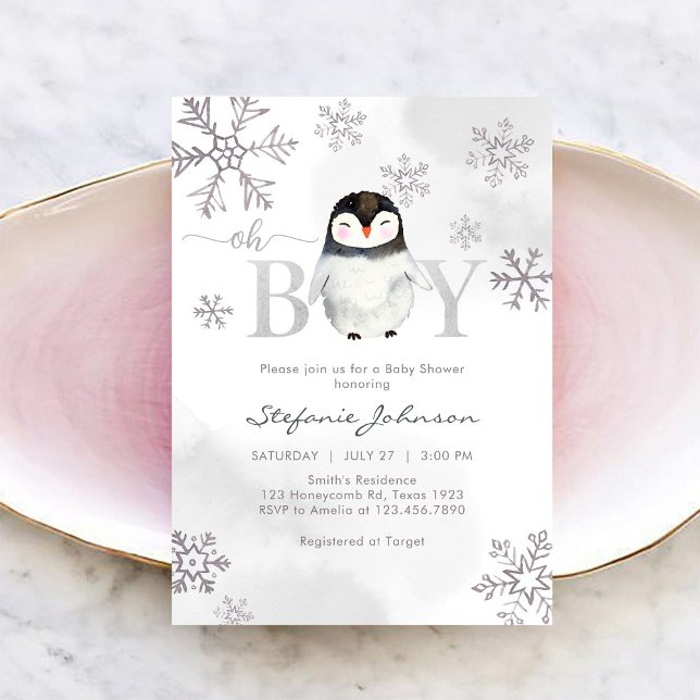 Invitation à la baby shower Oh Boy (Créateur téléchargé)