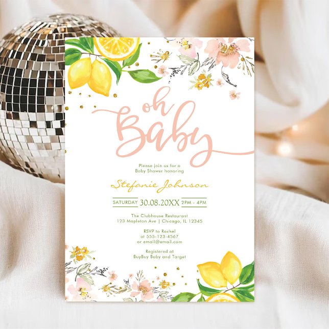 Invitation à la baby shower Oh Boy (Créateur téléchargé)