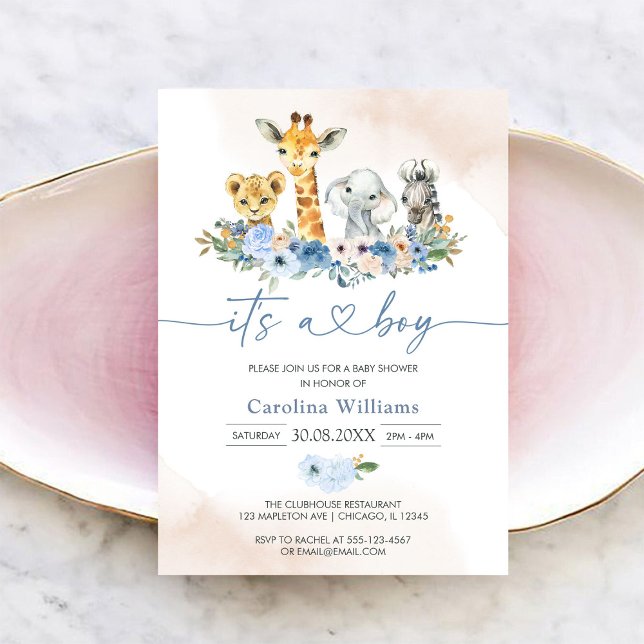 Invitation à la baby shower Oh Boy (Créateur téléchargé)