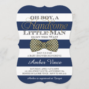 Invitation à la Baby Shower Oh Boy Baby