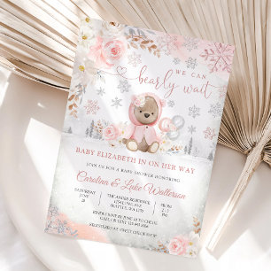 Invitation à la Baby Shower Ours en Peluche d'Hive