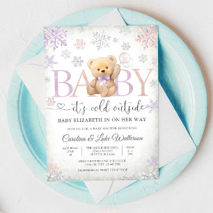 Invitation à la Baby Shower Ours en Peluche d'Hive