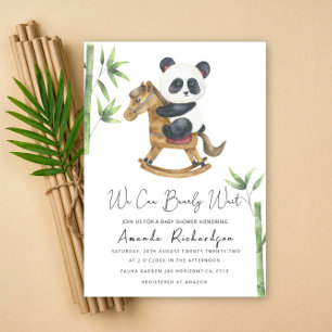 Invitation à la baby shower Ours Panda