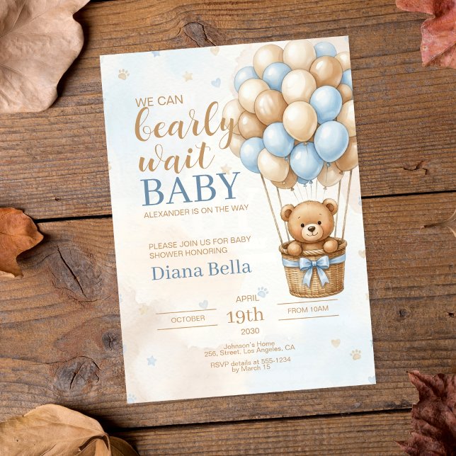 Invitation à la Baby Shower Ourson (Créateur téléchargé)