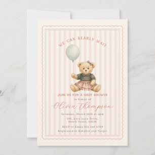Invitation à la Baby Shower Ourson