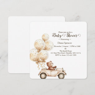Invitation à la baby shower : Ourson à peine patie