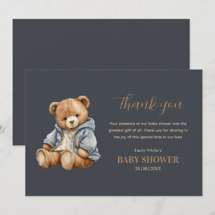 Invitation à la baby shower Ourson, peut à peine a