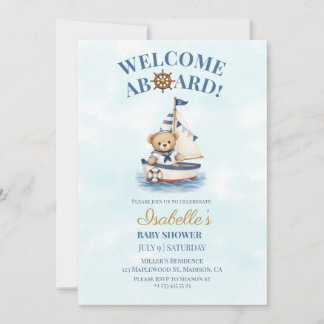 Invitation à la baby shower Petit Marin