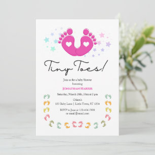 Invitation à la Baby Shower "Petits Pieds"