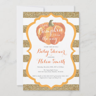 Invitation à la baby shower pour bébé citrouille o