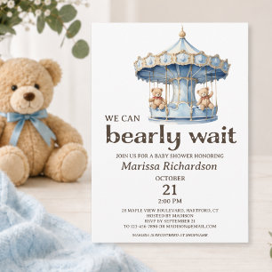 Invitation à la baby shower pour des jumeaux garço