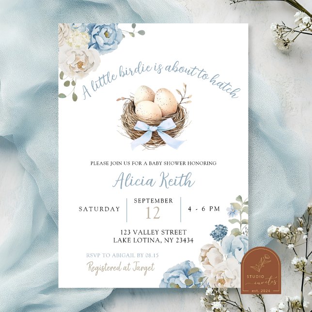 Invitation à la baby shower pour garçon au thème d (Créateur téléchargé)