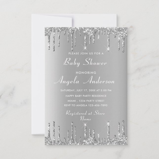 Invitation à la baby shower pour garçon avec code  (Devant)
