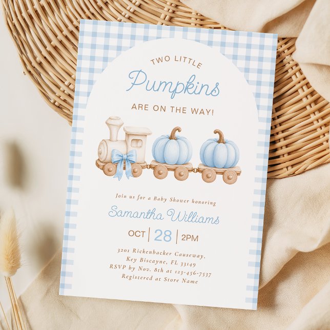 Invitation à la baby shower pour garçon Deux Petit (Créateur téléchargé)