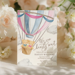 Invitation à la baby shower pour jumeaux We Can Be