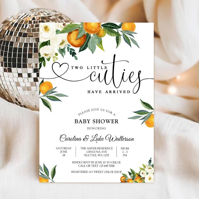 Invitation à la Baby Shower pour les Deux Petits B (Créateur téléchargé)