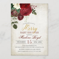 Invitation à la baby shower pour les vacances d'hi