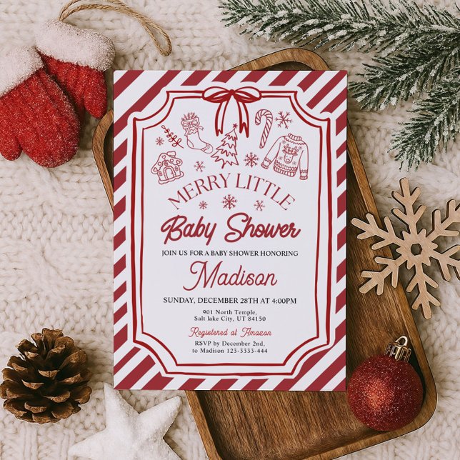 Invitation à la baby shower pour un petit joyeux b (Créateur téléchargé)