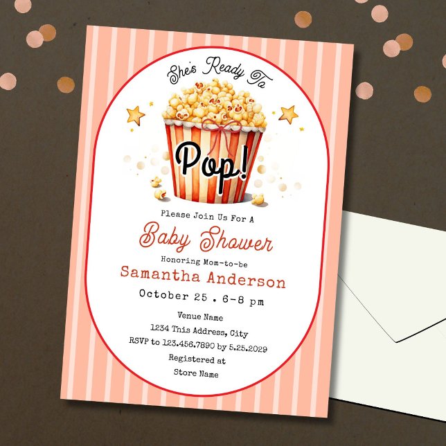 Invitation à la Baby Shower "Prêt à éclater" Thème (Créateur téléchargé)