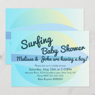 Invitation à la Baby Shower Surf de plage d'été