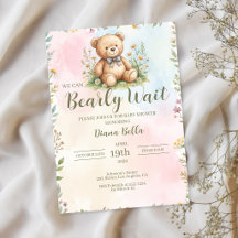 Invitation à la Baby Shower Teddy Bear