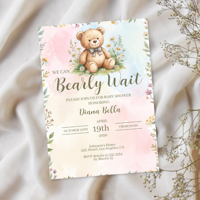 Invitation à la Baby Shower Teddy Bear (Créateur téléchargé)