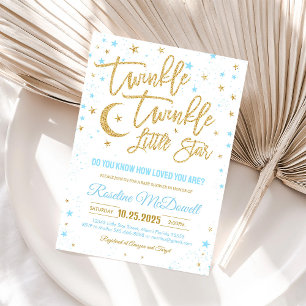 Invitation à la Baby Shower "Twinkle Twinkle Littl