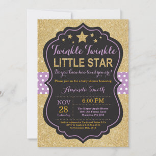 Invitation à la Baby Shower Twinkle Twinkle Little