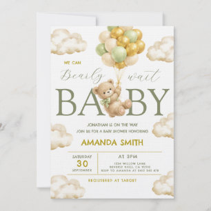 Invitation à la baby sprinkle neutre pour bébé ave