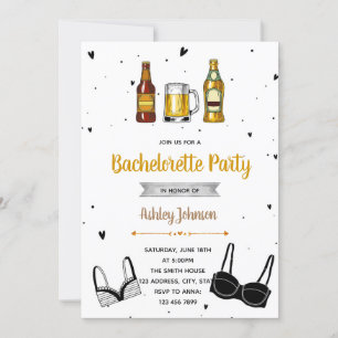 Invitation à la bachelorette de bière et de bras
