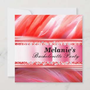 Invitation à la Bachelorette Flamant rose rose