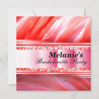 Invitation à la Bachelorette Flamant rose rose